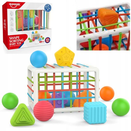  GROSSE, FLEXIBLE WÜRFEL, SENSORISCHER PUZZLE-SORTER 12-BLÖCKE MONTESSORI