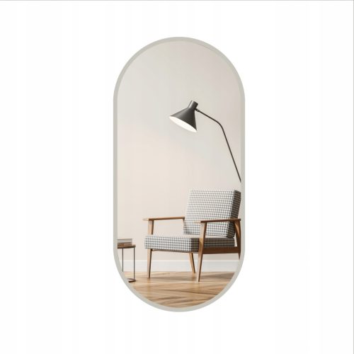  Ovaler Spiegel weiß 40/140 cm