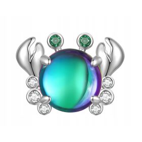  CHARMS-ANHÄNGER KRABBEN-URLAUB-OZEAN-KRISTALL