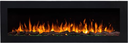 Einbaukamin ohne Heizfunktion, elektrisch Aflamo schwarz 11 W 166 x 55 x 12,8 cm