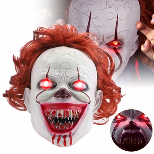  Horror-Clown-Maske, gruselige Maske, perfekt für Halloween-Cosplay