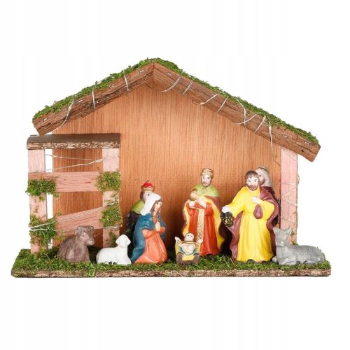  Hallo Weihnachtskrippe mit LED-Hintergrundbeleuchtung