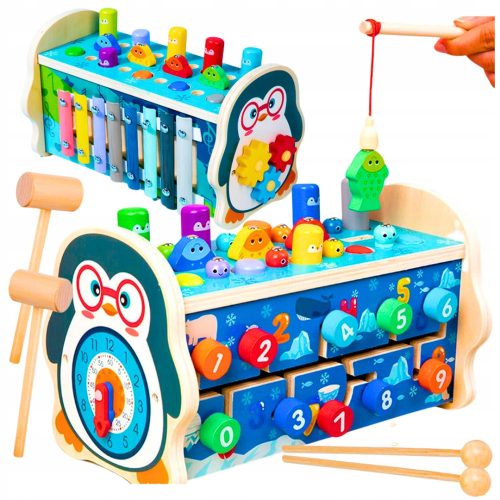  PINGUIN 7in1 CUMPER ANGELN PÄDAGOGISCHER PUNCHER MONTESSORI SORTER
