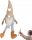  ELEFANT MIT BART, WEIHNACHTSZWERG MIT BECHER MIT HUT, ZWERG, ELF, BEIGE