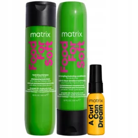    Matrix Food For Soft: Shampoo für trockenes Haar, feuchtigkeitsspendende Spülung 300 ml