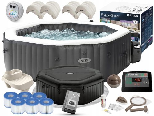 Whirlpool, Garten-Whirlpool Intex 795 l aufblasbarer Hydromassage-Pool + 11 weitere Produkte