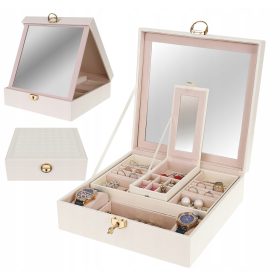  Eine Box für Schmuck, Uhren, weiß