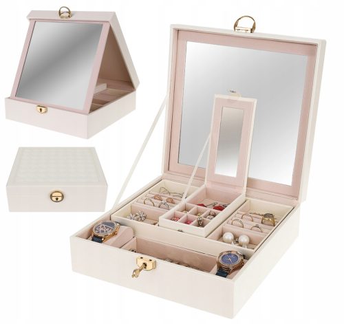  Eine Box für Schmuck, Uhren, weiß