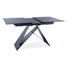    Signal Loft rechteckiger ausziehbarer Tisch 120 x 80 x 76 cm schwarz