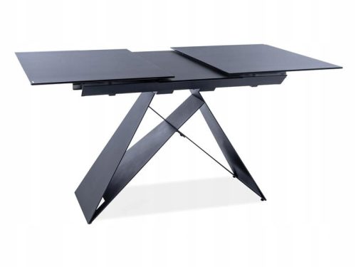  Signal Loft rechteckiger ausziehbarer Tisch 120 x 80 x 76 cm schwarz
