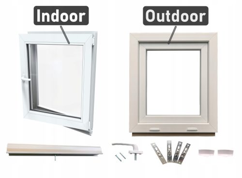 Lorac Drehkippfenster, rechts, PVC, 400x700 mm
