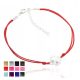  Silbernes Schnurarmband, Kleeblatt, Zirkone, Armband mit Kleeblatt