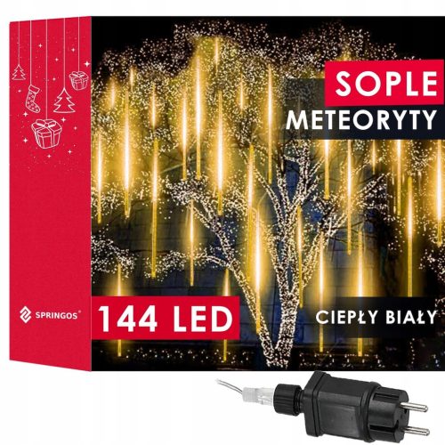  Springos Eiszapfen-Lichtvorhang 101–200 Lichter