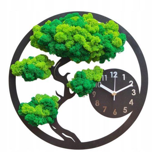  Wanduhr Rentier-Bonsai-Baum, arabische Ziffern, 39 cm