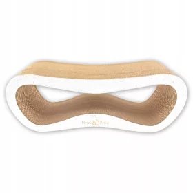    Niedriger Kratzbaum, Kratzbett Mruu&Pruu LEON bis 60 cm WEISS MLNŻ GROß