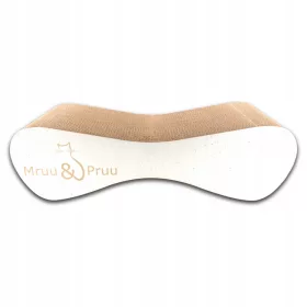    Niedriger Kratzbaum, Mruu&Pruu MIMI Kratzbett bis 60 cm WHITE MELANGE