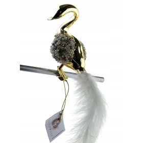  GOLDENER SCHWAN GLASKUGEL 25 cm PREMIUMFORM