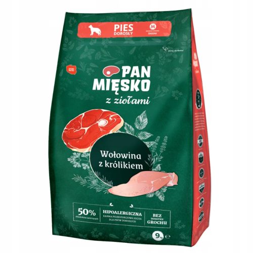  Pan Mięsko Trockenfutter für Rindfleisch 9 kg