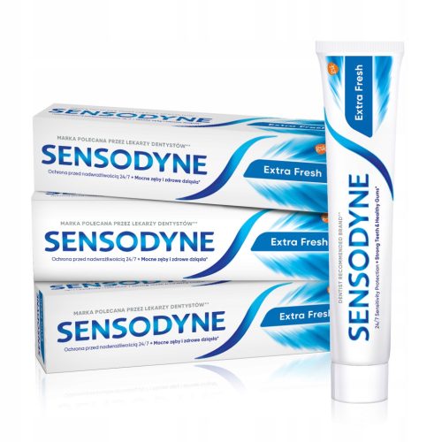  Sensodyne Extra Fresh Zahnpasta mit Fluorid, erfrischende Minze, 75 ml