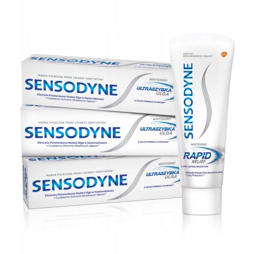  Sensodyne Rapid Whitening Paste für empfindliche Zähne 75 ml x3