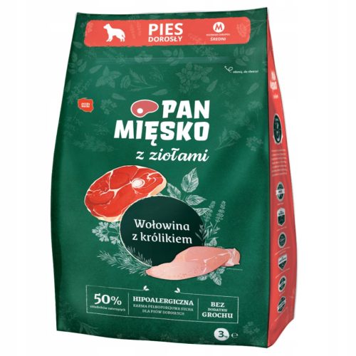  Pfannenfleisch mit Kräutern Rind mit Kaninchen M 3kg