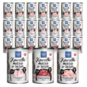 WAFI NASSFUTTER FÜR KATZEN, STÜCKE IN SAUCE 24x400G