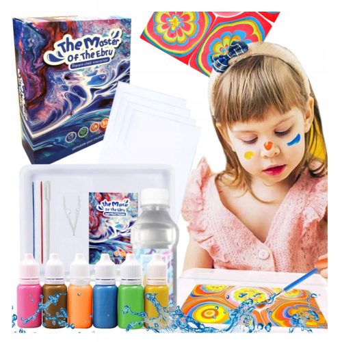  FARBEN ZUM MALEN AUF WASSER SET EBRU MARMORBIERENDE WASSERFARBEN FÜR KINDER