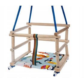 Hängende Sprossenschaukel aus Holz für Kinder