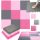  Pretorians Schaumstoffmatte 180x180 cm 9 Stk. rosa und grau