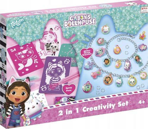  Totum Kreativset zur Herstellung von Armbändern Gabi's Cat House 2in1 + Filzstift