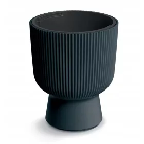    Prosperplast-Blumentopf, 39 cm x 39 x 45,5 cm, Durchmesser 39 cm, Kunststoff in Grau- und Silbertönen