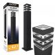  Quadratischer Lichtmast Masterled GU10 80 cm schwarz