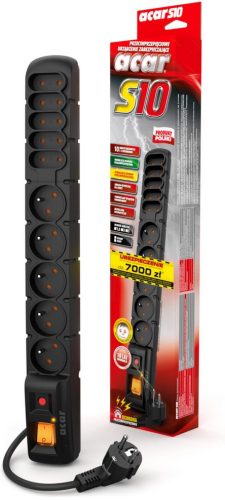  Acar S10 Überspannungsschutzstreifen 5,0 m, schwarz