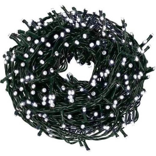  Dekorative LED-Weihnachtsbaumbeleuchtung, 200 kaltweiß, außen/innen, 15 m