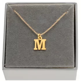  Goldkette mit Buchstabe M 925, beliebiger Buchstabe 45 cm