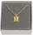  Goldkette mit Buchstabe M 925, beliebiger Buchstabe 45 cm