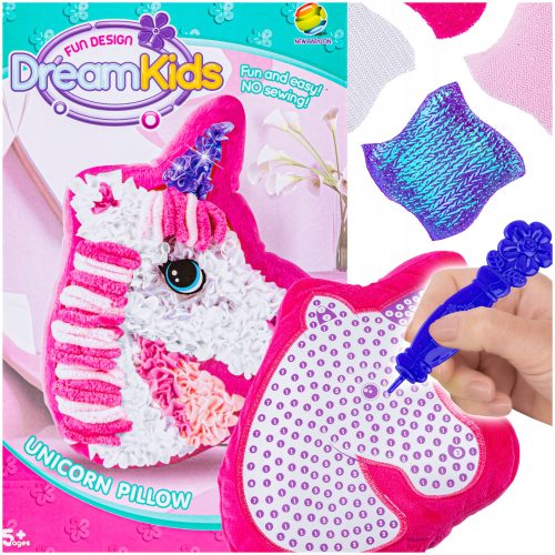  Kreatives SET für Mädchen, Einhorn-Maskottchen, Plüschtier, DIY-Stickerei