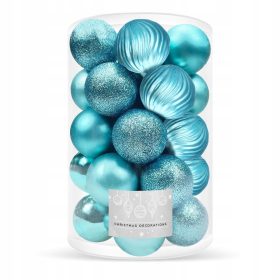    Verzierte Kugel, Glatte Kugel, Sets mit gemischten Mustern 8 cm, 30 Stück.