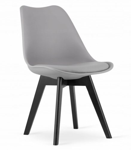  MARK Stuhl – grau / schwarze Beine x 4
