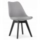  MARK Stuhl – grau / schwarze Beine x 4