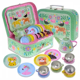  Jewelkeeper 15-teiliges Teeservice aus Blech