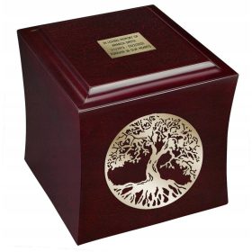   Holzurne für Asche, Baum des Lebens, Bestattungsurne für menschliche Asche
