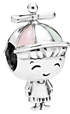  Charms Sohn Junge mit Hut Silber 925 + KOSTENLOS
