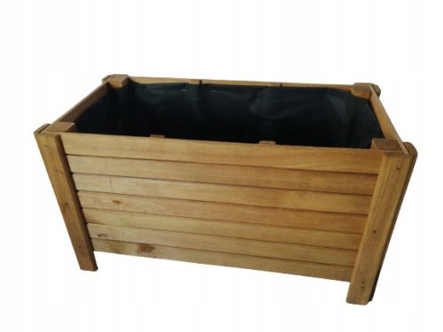  BRUKERS Blumentopf 62 cm x 32 x 33,5 cm, Holztöne in Braun und Beige