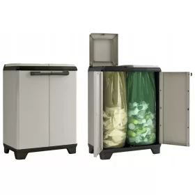 Keter 246640 grauer und schwarzer Abfallsortierbehälter