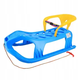    BABY MIX SNOW STAR KUNSTSTOFFSCHLITTEN MIT RÜCKEN RÜCKENBLAU