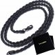  Wunderschöne Herren-Stahlkette, 50 cm SCHWARZ, perfektes vielseitiges Geschenk