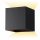  Schwarze Gartenwandleuchte Interlook, integrierte 6-W-LED-Quelle