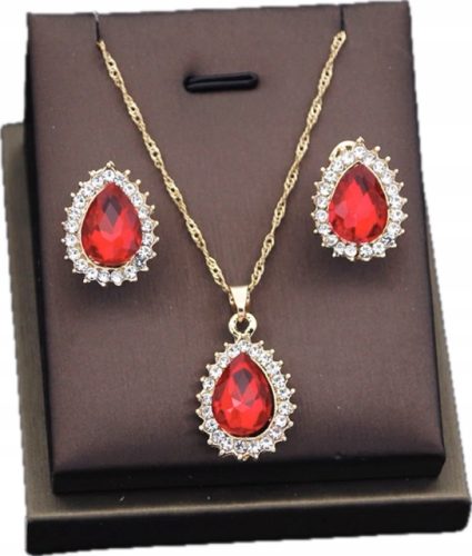  Schmuckset Hurrem Wonderful Centenary Halskette Ohrringe rot10