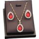  Schmuckset Hurrem Wonderful Centenary Halskette Ohrringe rot10